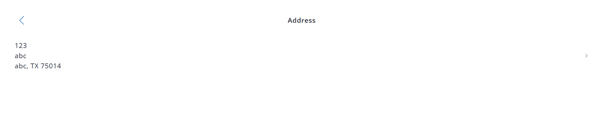 Current home address display