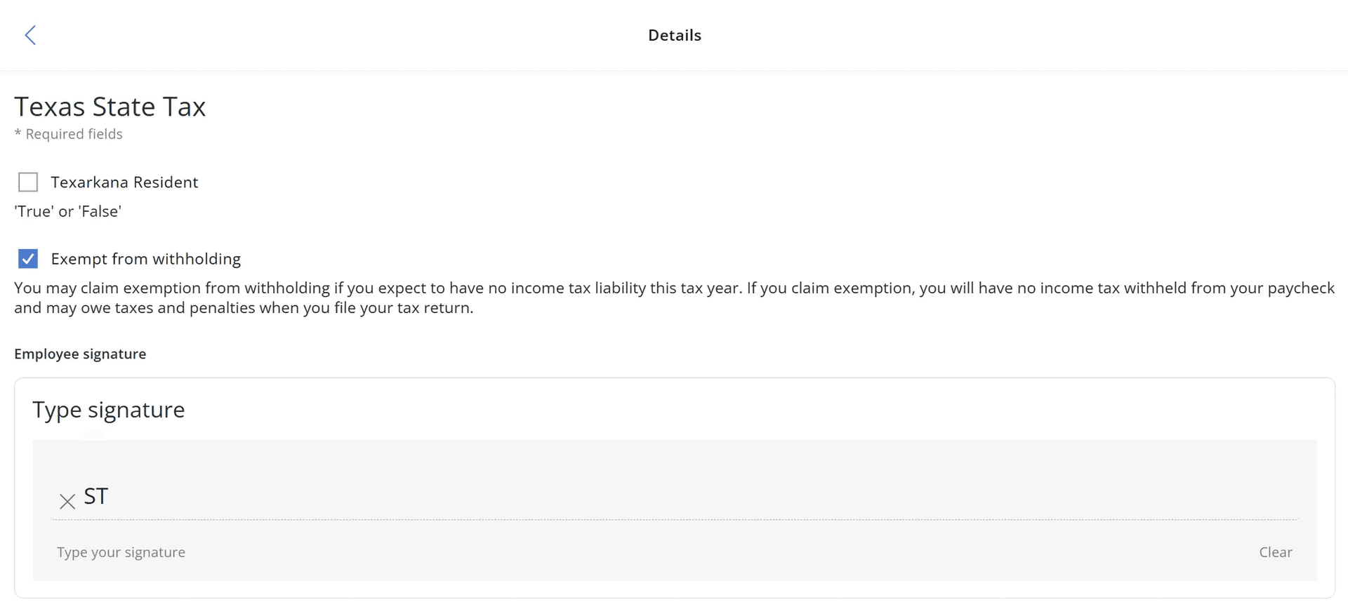 Profile menu highlighting Tax Forms option