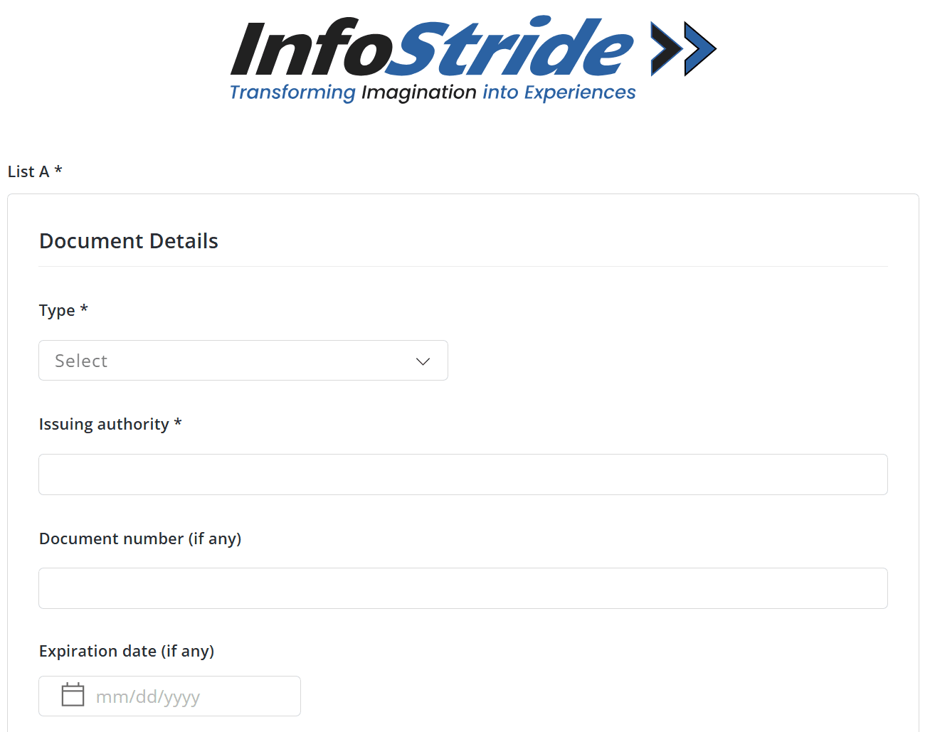Document details fields